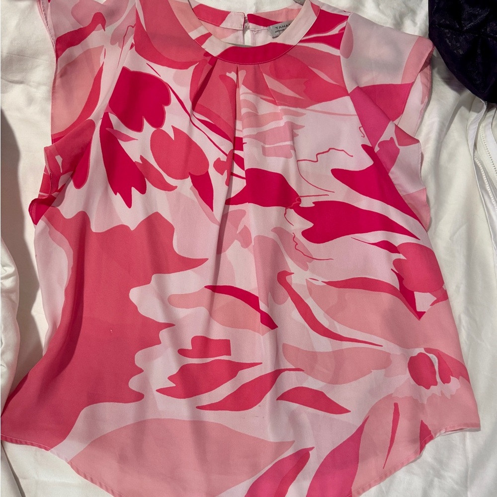 TAHARI Pink Floral Women's Top